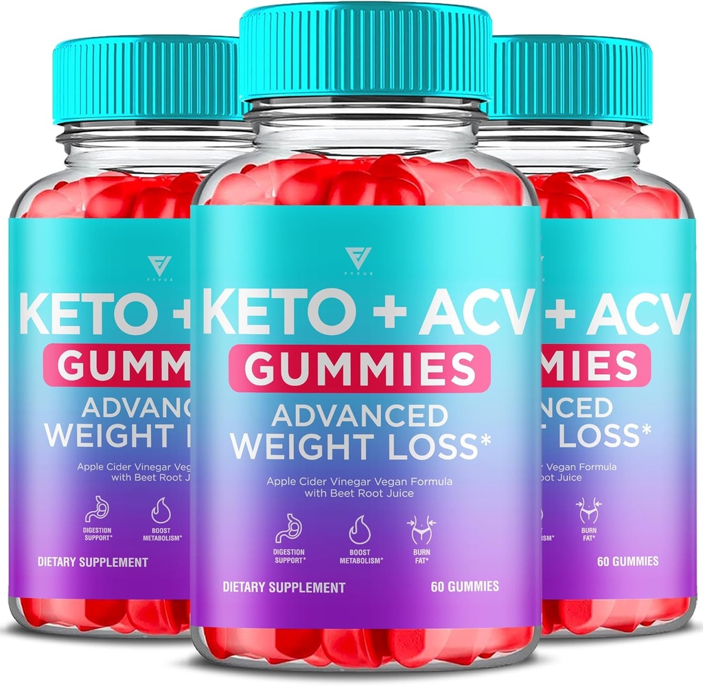 (3 ambalaj) Keto ACV Gummies Avansate pierdere in greutate, ACV Keto Gumies pentru pierderea in greutate Femei Keto + 1000MG Apple Cidru Otet avansat Fat Burn Support Dietary Gummy Supliment Formula (180 Gummies)