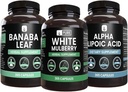 INGREDIENTE ORIGINALE Pure White Mulberry, Acid lipoic alfa, capsule de Banaba (365 capsule), Pure & nediluat, Lab verificate