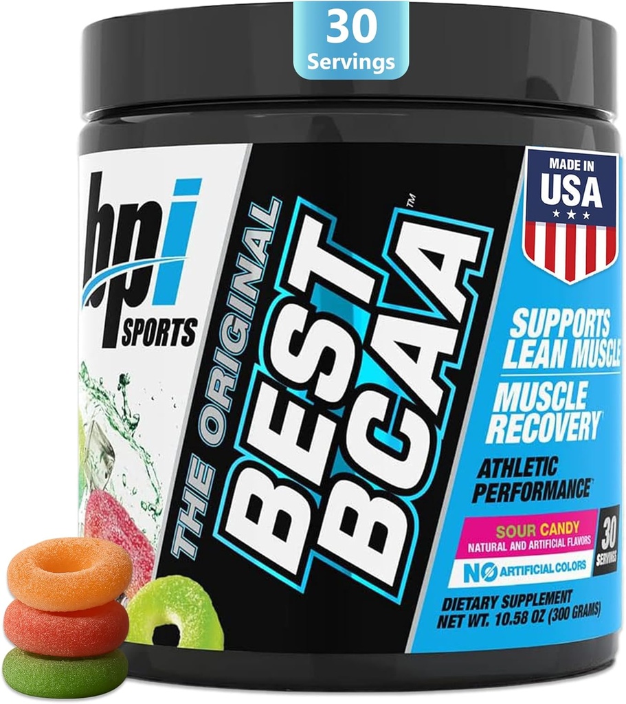 BPI Sports BCAA - BCAA Powder - Ramuri lant Aminoacidi - Recuperare musculara - Sinteza proteinei musculare - Lean Muscle - Imbunatatirea performantei 