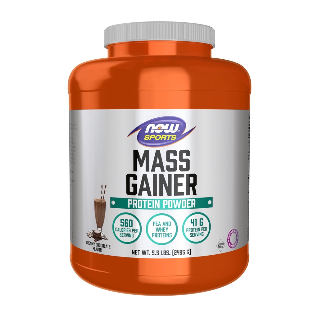 ACUM Alimente Sport Mass Gainer Praf de proteine, Aroma de ciocolata cremoasa, Pea si Whey proteine Blend, 5,5 lbs.