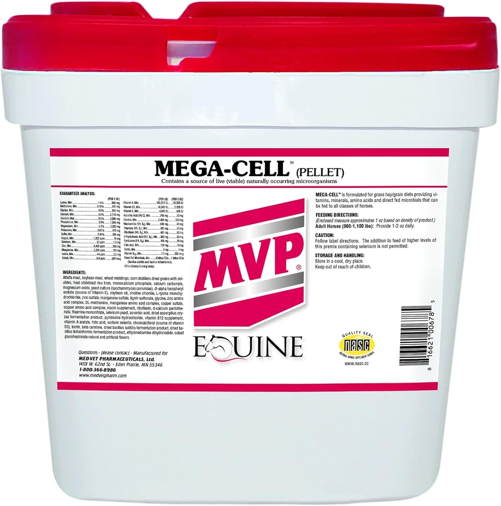 Mega-Cell (35lb) Balanced Vitamine & Mineral Support for Horses
