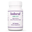 Optimox Iodoral 12,5 mg Supliment - Suplimentul la iod, Suport tiroidian pentru femei şi bărbaţi, Soluţie Lugol Pastile, Tablete cu iod de potasiu, Complex mineral zilnic - 90 Conte