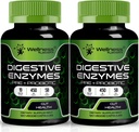 Enzime digestive cu probiotice și prebiotice, 450mg, 5 miliarde CFU - capsule pure Super Digestion - Enzime digestive pentru femei și bărbați de sprijin Digestion & Gut Health - 120 Conte (Pachet de 2)