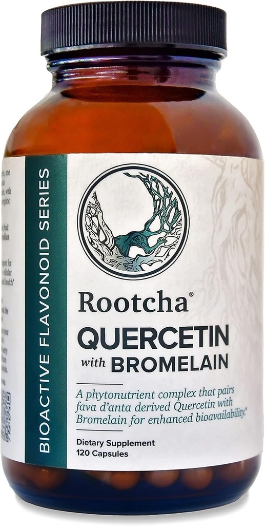 Quercetin cu Bromelain - Bioactive Fava d'anta Derived Querbetin cu 2400 GDU/g Bromelain 120 Capsule