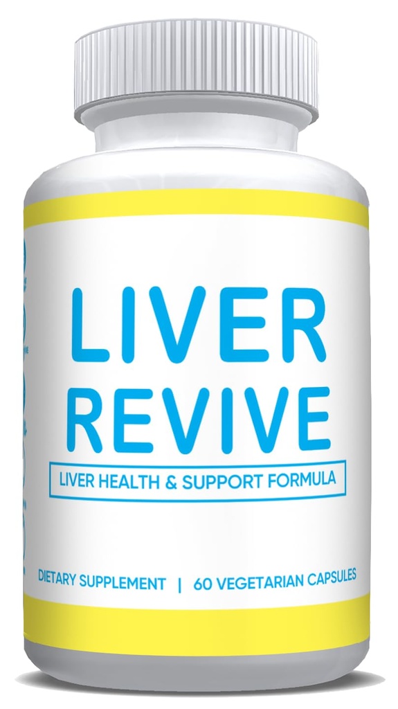 Ficat Revive dezintoxicare naturală, Cleanse & Support Formula de reparare w/ Artichoke, Muls de lapte, Root Dandelion, Beetroot, Milk Thistle Defense Ficat Supliment sănătos Ficat Funcţia 60 Capsule vegetariene