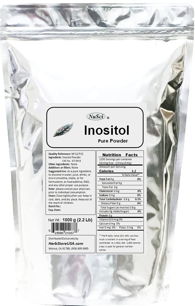 Inozitol Bulk pulbere pură 1000g (2,2 lb) NF12 & FCC standard de calitate