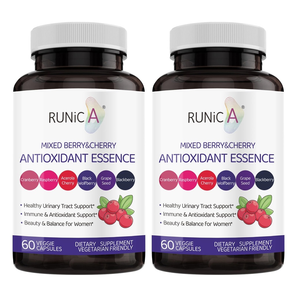 Super Antioxidant Supliment pentru femei - Piele, Îmbătrânire Sanatos, Imun & Suport Tract urinar cu Cranberry, Seminte de struguri si Berry Blend 