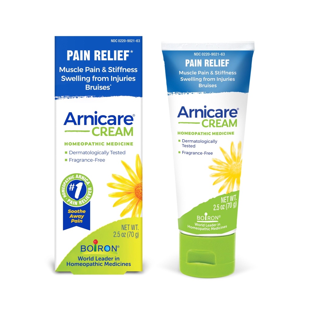 Boiron Arnicare Cream Natural Soothing Relief pentru dureri articulare, dureri musculare, Umflare, durere și Stiffness - Absorbare rapidă și parfum-Free - 2,5 oz