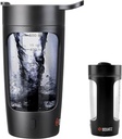 SCURTZ 22 Oz Electric Shaker Sticla - Reincarcabile Automat de proteine Shake Blender Flask, Leak-proof & Easy to Clean, Smooth Drink in 15 Seconds, Ideal pentru Gym Shakes, cafea, Milkshake (Negru)