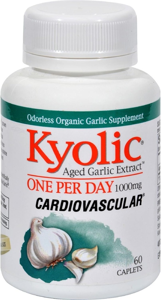 Extract de Usturoi Kyolic cu Vârstă O dată pe zi Cardiovascular - 1000 mg - 60 caplete