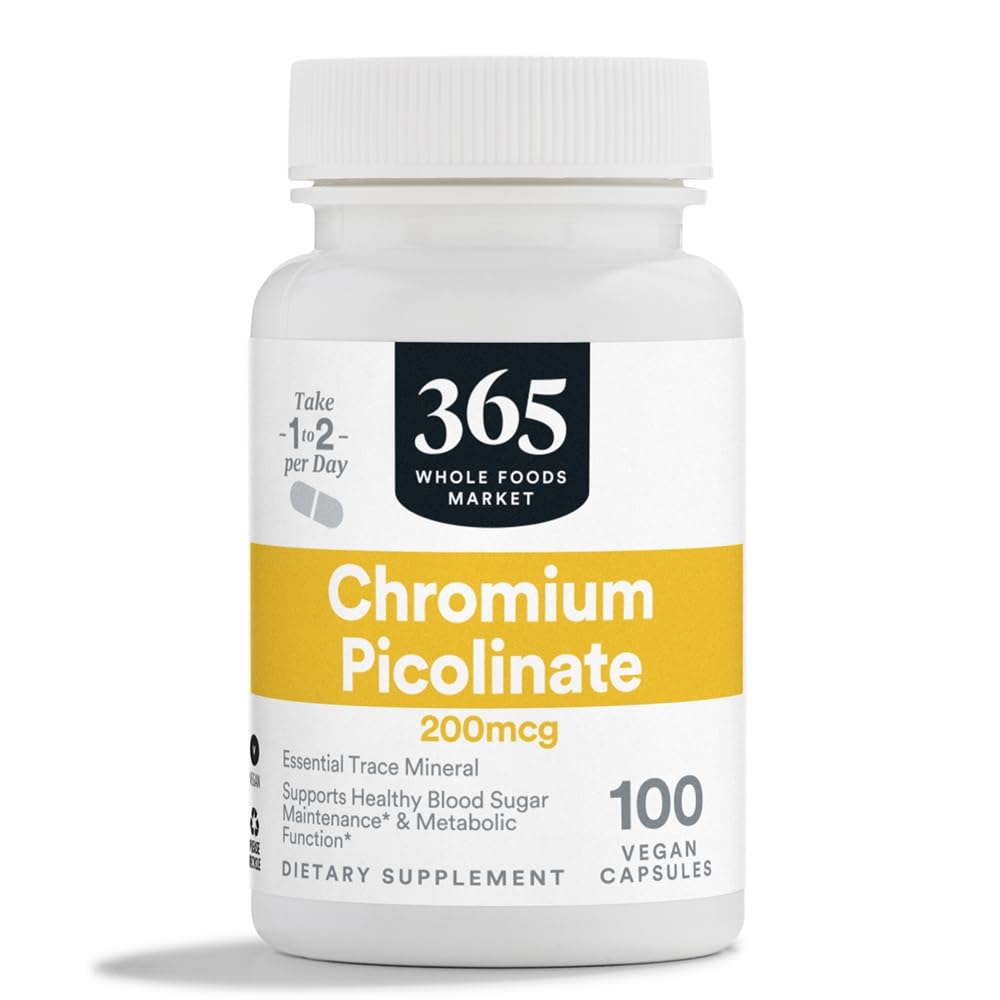 365 by Whole Foods Market, Crom Picolinat 200 MCG, 100 CT