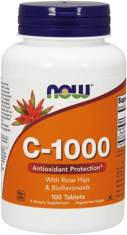 NOW Foods Vitamin C-1000 Veg Capsules, 100 Veg Capsules Per Bottle
