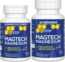 Natural Stacks Magtech Magneziu Value Bundle - 3 forme de magneziu - Featuring Magtein L-Treonat - Sprijină Relaxarea și sănătatea creierului* - 270 Capsule totale
