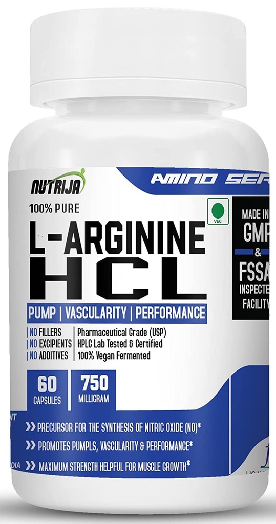 Capsulele L-Arginină HCL - cea mai mare formă de biodisponibilitatea L-Arginină 