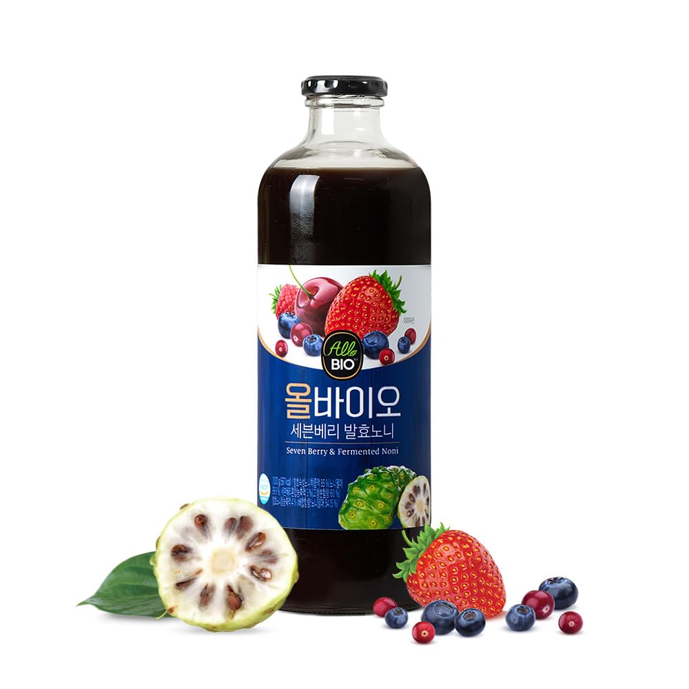JAVA NONI SUICE EXTRACT cu 7 BERRY BLEND - 33,8 fl oz (1L) Flacon - 100% Resveratrol pur & Fermentat de ALLBIO