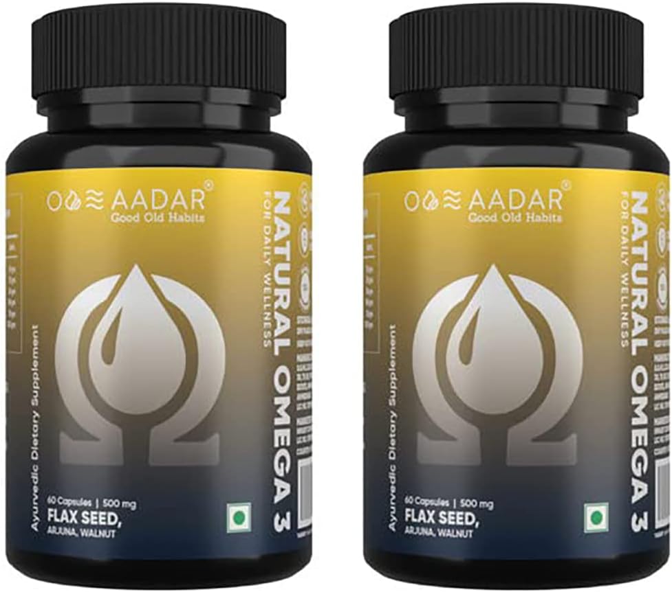 AADAR Natural Omega 3 Vegan Fatty Acid & Imunity Supplement for Men and Women 