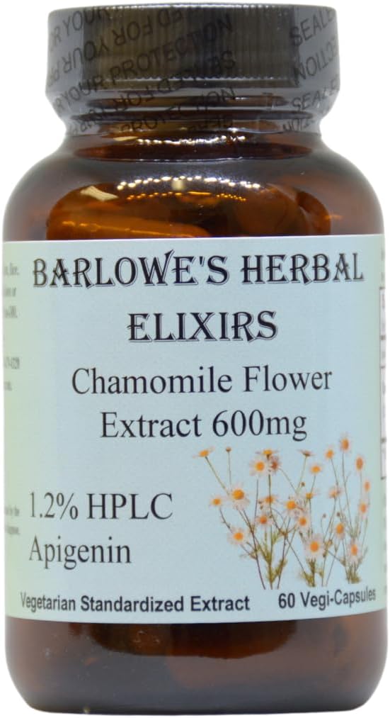 Barlowe's Herbal Elixirs Chamoxirs Flower Extract de musetel german Suplimentul de mușețel german 