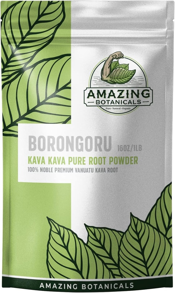 Uimitoare botanica Borongoru Vanuatu Kava Root - 100% Nobil Kava-Kava 16oz/1lb, 1 Lire sac de Vanuatu Kava cea mai pura proaspata