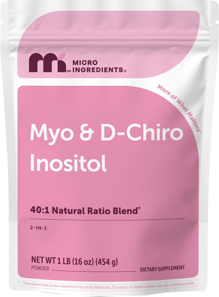 Micro Ingrediente Myo-Inositol & D-Chiro Inositol pulbere, 1lb (221 Serviri) 