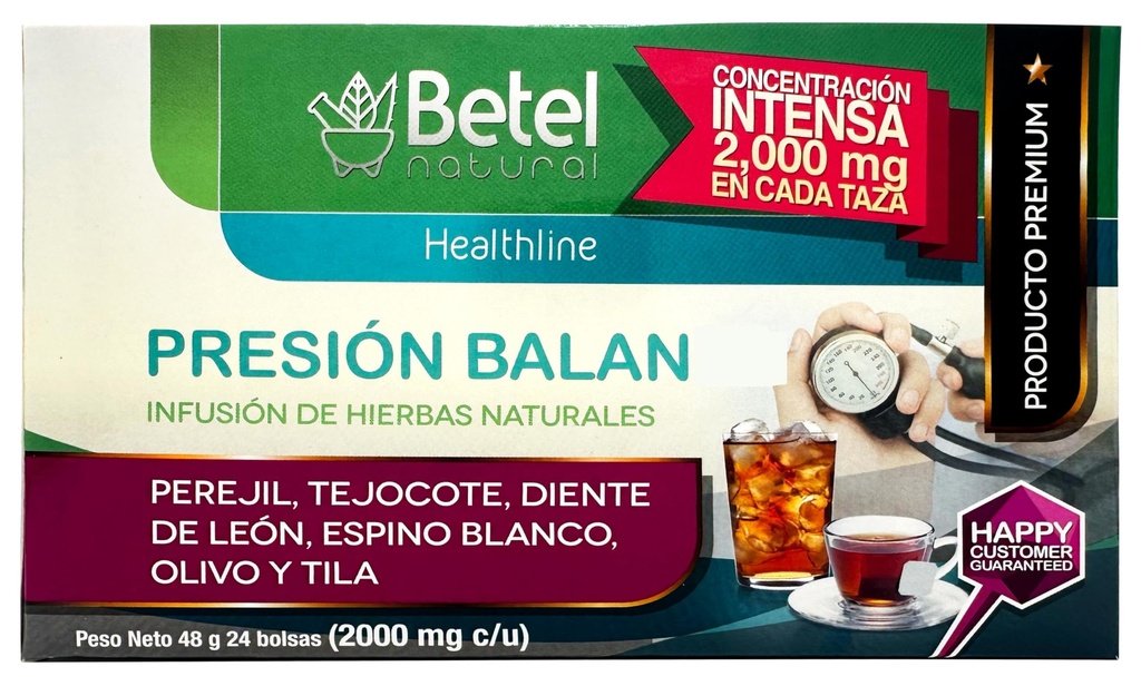 PresionBalan Ceai de Betel Natural - suport sănătos pentru presiune - 24 Ceai Bags