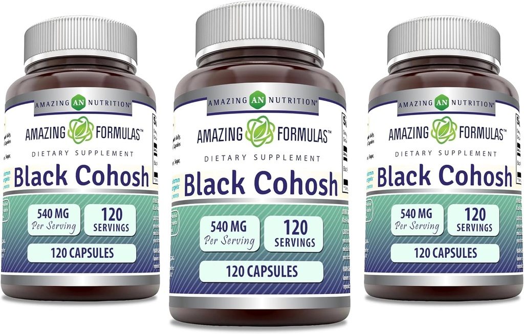 Amazing Formulas Black Cohosh 540mg 120 Capsule Supliment 