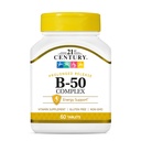 21st Century B 50 Complex comprimate cu eliberare prelungită, 60 Count (Pachet de 1)