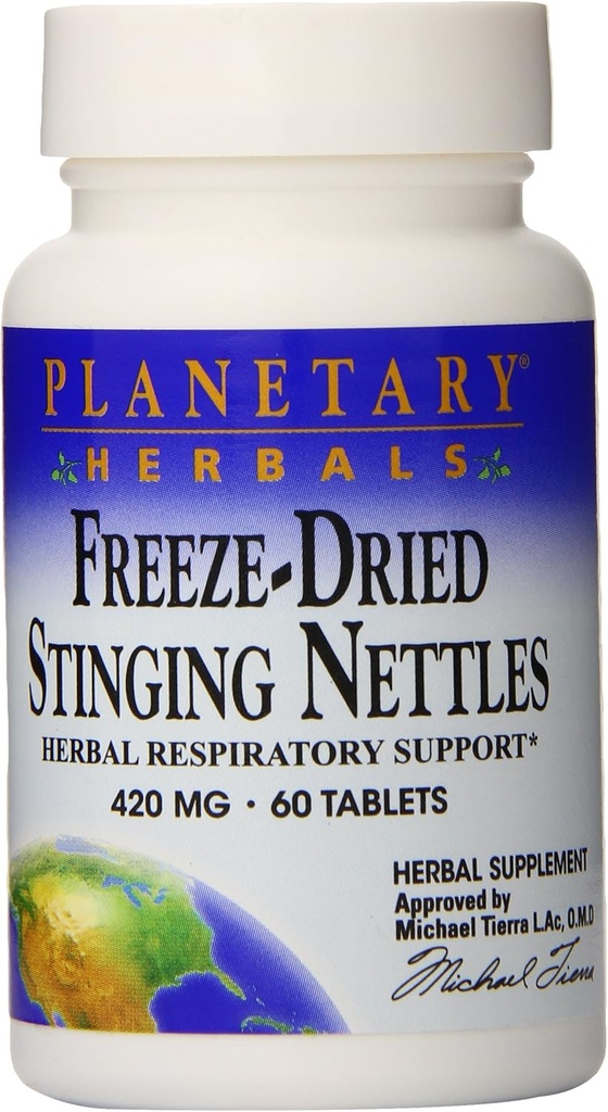 Herburi planetare Freeze uscate Stinging Nettles tablete, 60 Conte