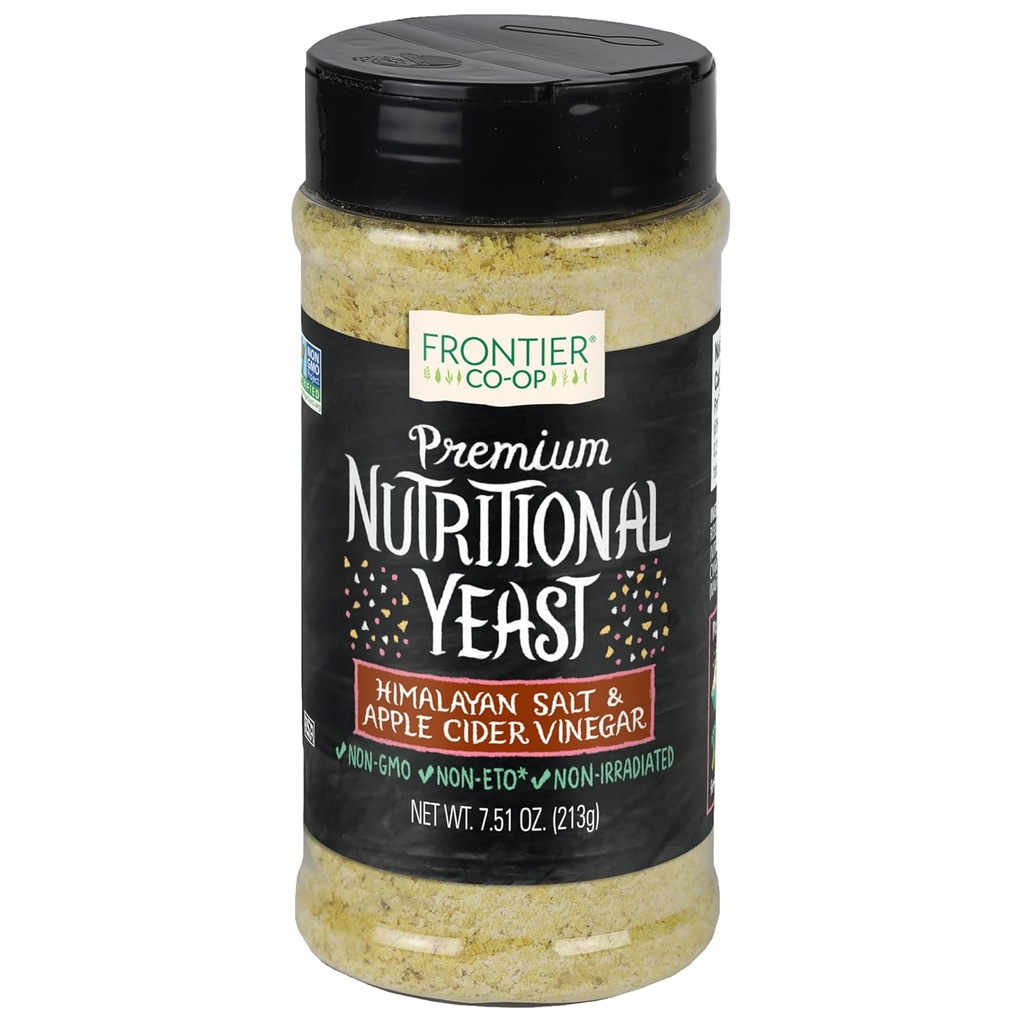 Frontier Co-op Himalayan Sare & Otegar Nutritional Drojdie Amestec cu vitamina B12 7.51 oz - Pentru Popcorn, Snacks, Paste, și Supă