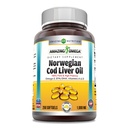 Amazing Omega Norvegian Cod Ulei de ficat 1000 Mg 250 Softgels 