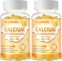Gume de zinc de calciu de magneziu cu vitamina D3 și K2 - Absorbție îmbunătățită de mare potențial -120 Gume portocalii aroma