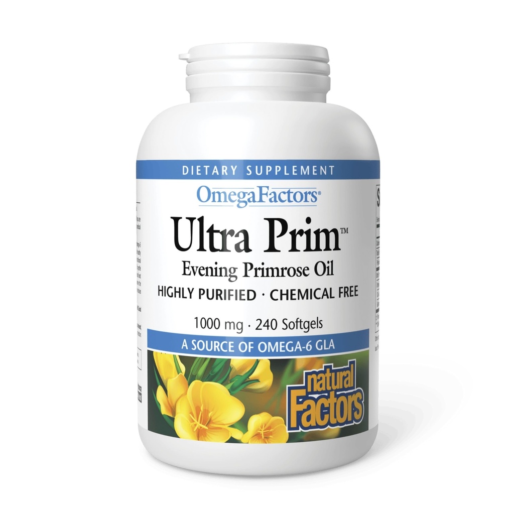 Factorii Omega de factori naturali, Ultra Prim Evening Primrose Oil, Promovează Femeile și sănătatea imună cu Omega-6 GLA, 240 softgels (240 serviri)
