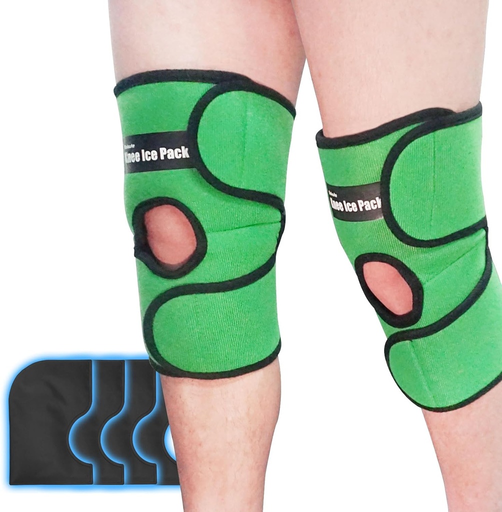 2 Pachete Ice Pack pentru genunchi Reutilizabil, Gel Hot Cold Pack pentru Chirurgie de înlocuire genunchi, Pachete de gheaţă de relief durere Wraps pentru Umflare, leziuni sportive, bursita, Artrită, Zgârieturi şi dureri articulare