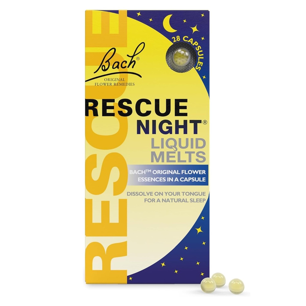 Bach RESCUE SLEEP lichide topite, naturale portocaliu vanilie aroma, natural somn ajutor, Stres de relief, Homeopatic flori Essence, gratuit de melatonina, Gluten & zahăr, non-alcoolic, non-narcotic, 28ct.