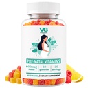 VITA GLOBE Prenatale ulei de pește Gummy Vitamine - Femei Multivitamine pentru creștere sănătoasă și dezvoltarea creierului cu vitamina A, D E, B6, Folate și Biotin, 60 Conte