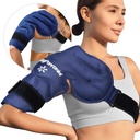 KingPavonini Umăr pachet de gheață Rotator Cuff Terapie rece, Reutilizabil Gel Ice Pack pentru leziuni la umăr, Durere Relief, Umflare, Umeri Chirurgie, Tenditis, Bursita, Albastru, Dimensiune medie