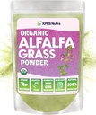 XPRS Nutra organic Alfalfa pulbere - Premium Vegan supliment bogat în calciu, antioxidanți, vitamine - Farmer Alfalfa Supliment pentru copii și adulți - Vegan prietenos frunze sănătoase (4 Ounce)