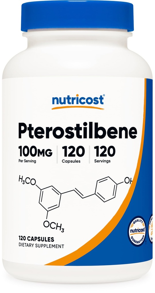 Nutricost Pterostilbene 100mg, 120 capsule - non-GMO, gluten gratuit
