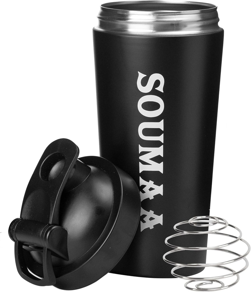 Izolat din oțel inoxidabil sticla de Shaker de proteine cu sârmă de amestecare Ball-24oz Izolat flacon Shaker pentru amestecarea pulberilor de proteine, amestecare smoothie, suplimentare de amestecare și pentru pre-lucrări