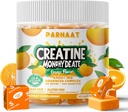 Creatine Monohidrat Chews Complex 6400mg pentru bărbaţi şi femei -Advanced Formula W/L-Taurină + vitamina B12, Sugar Free Chembable Suplement,60 Orange Softchews