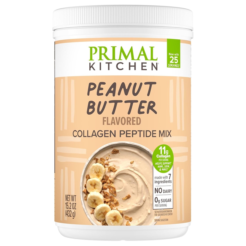 Primal Kitchen Unt de arahide Flavor Colagen Fuel® Drink Mix, Colagen Peptides, No Dairy, 14,3 Ounces