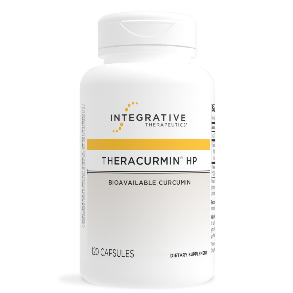 Terapologii integrate Theracurmin HP - Supliment Turmeric pentru inima si asistenta comuna de sanatate* - Suport de recuperare musculara* - Non-Soy, Dairy-Free & Gluten-Free - 120 capsule (60 Servings)