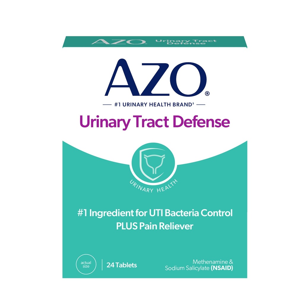 AZO tract urinar de apărare antibacteriene de protecție, FSA/HSA eligibile, ajută la controlul unei UTI până când puteți vedea un doctor, de la No. 1 cel mai de încredere de sănătate urinară brand, 24 Conte (Pachet de 1)