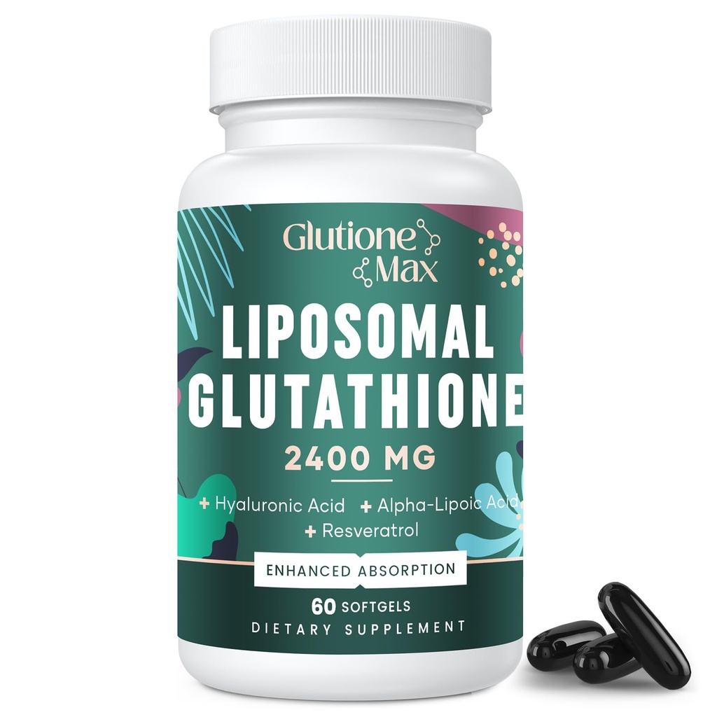 8-in-1 Liposomal Glutatione 2400 MG, înaltă absorbţie antioxidant Formula 