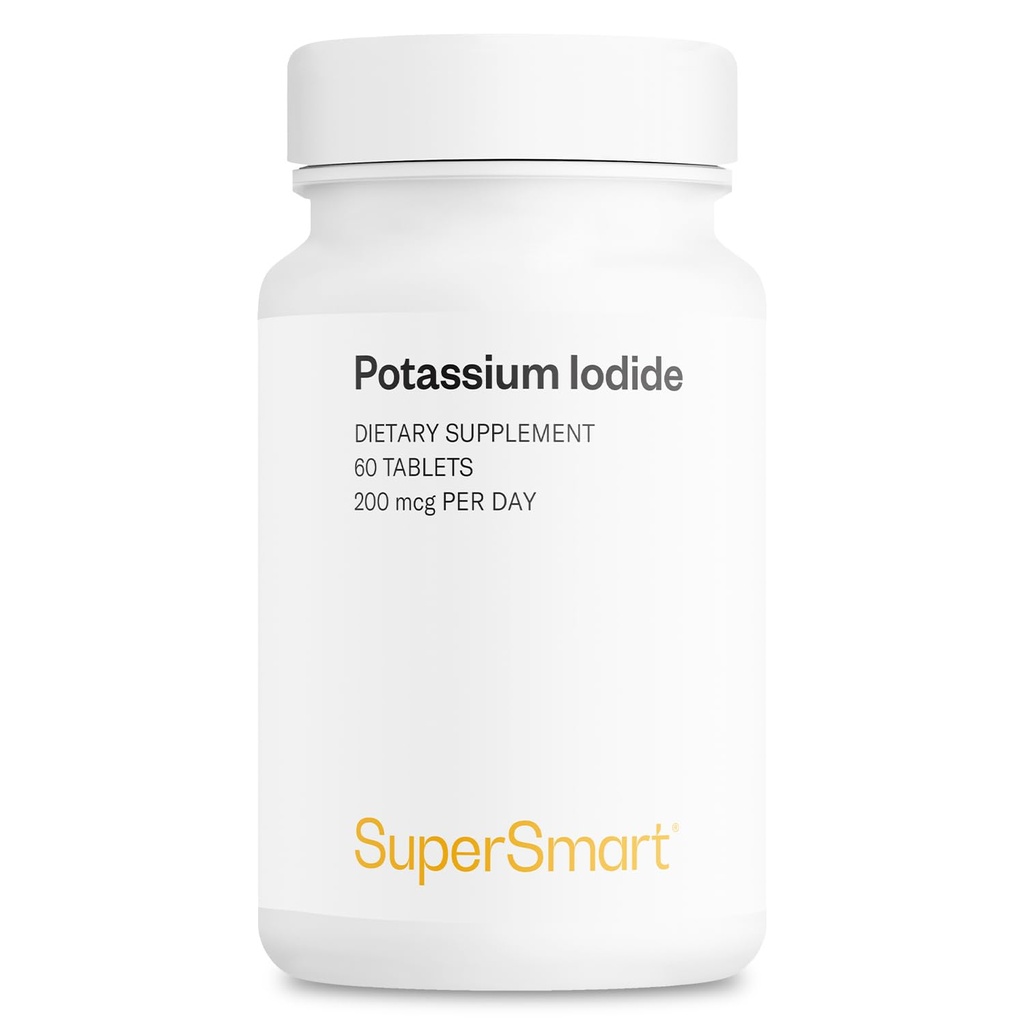 SuperSmart - Iod de potasiu KI 200mcg pe zi (iodă stabilă) - Pahare de mare potenta 