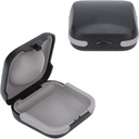 Caz de protecţie pentru aparatele auditive de călătorie Hard Splashproof Small 2.16"*2.04"*0.39" Cushioned Interior pentru 2 Audiere SIDA, ITE, RIC, CIC (Black)
