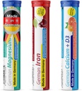 T&D German Mineral Plus Pachet 60 Serviri - Vegan, Zero Zahăr - Bea tablete Effervescent - Fier, calciu, magneziu Pharma - Made in Germany
