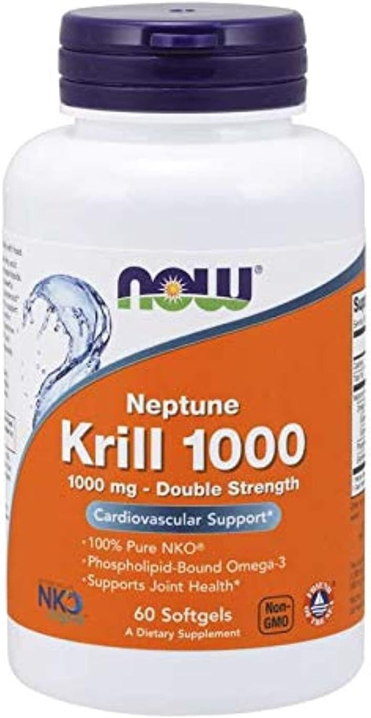 Acum alimente Neptun Krill 1000 ulei de pește 1000 Milligram, 60 Softgels (2 ambalaj)