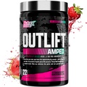 OUTLIFT Amped Max în doză mare STIM Pre Workout pulbere 6G Citrulină, 3.2G Beta Alanine, Alpha GPC, CognatiQ, Energie Extremă, Pompe masive, Electroliti (Pepene verde de pădure, 22 Serviri)