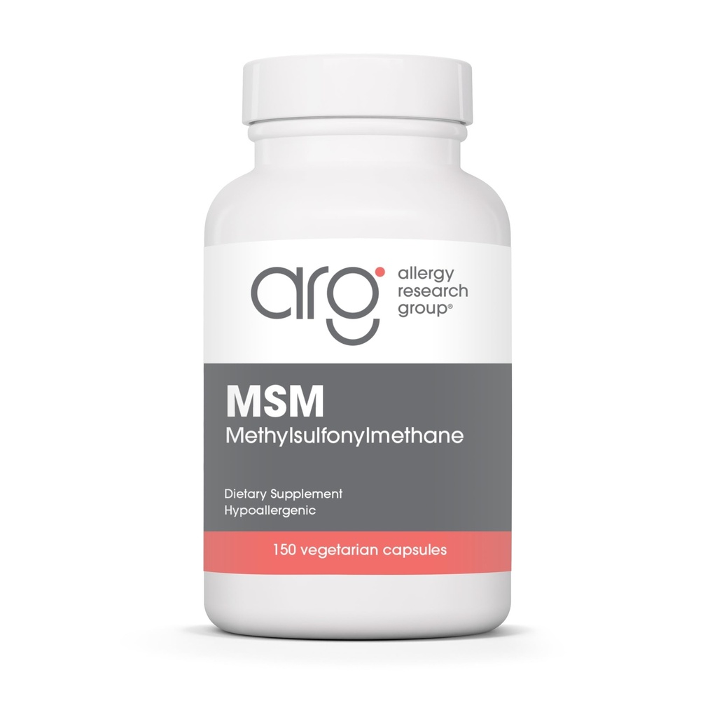 Alergie Grupul de cercetare MSM Supliment - MSM pulbere Capsule pentru cresterea parului, metilsulfonilmetan pentru par sanatos, piele & unghii, 500 mg Per Servire - 150 Capsule vegetariene