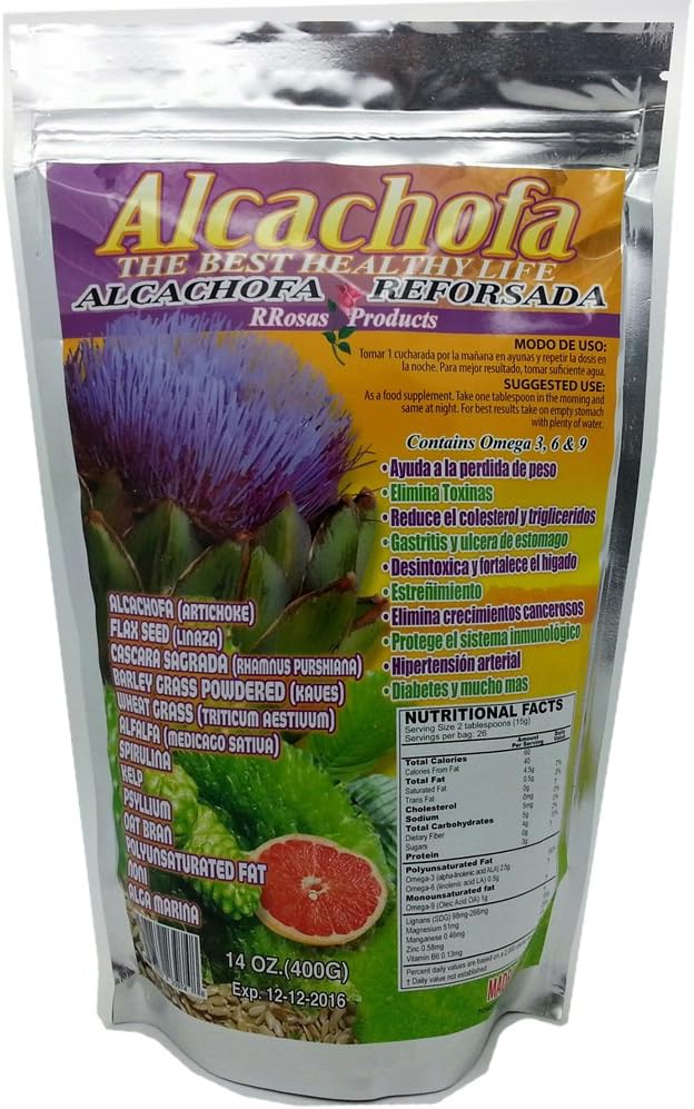 Alcachofa Reflorsada Powder cea mai buna viata sanatoasa 14 Oz Artichoke & Mult mai multe ingrediente